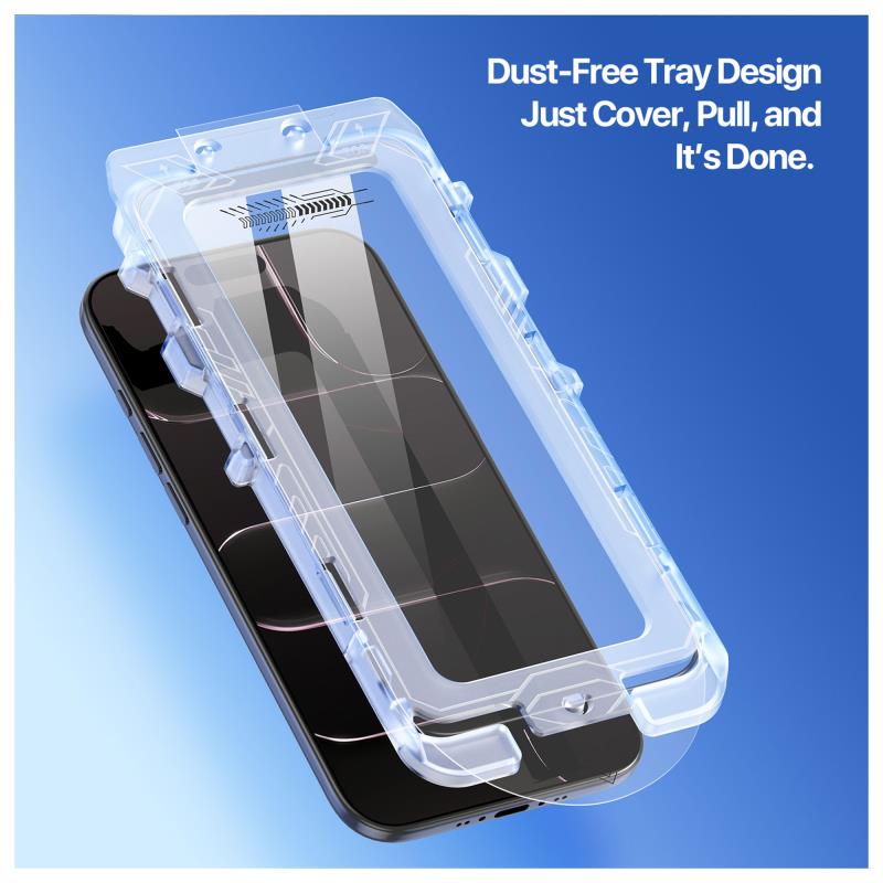Tempered Glass 2.5D Dux Ducis Apple iPhone Air με Dust-free Auto Alignment Kit Roga Μαύρο (1 τεμ.)