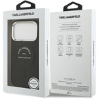 Θήκη TPU Karl Lagerfeld Apple iPhone 18 Pro/ 17 Pro MagSafe Leather Ring RSG Logo Μαύρο