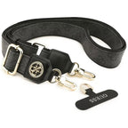 Universal Λουράκι Λαιμού Guess για Θήκες Κινητών CBDY PU Leather Strass Metal Logo 4G Μαύρο