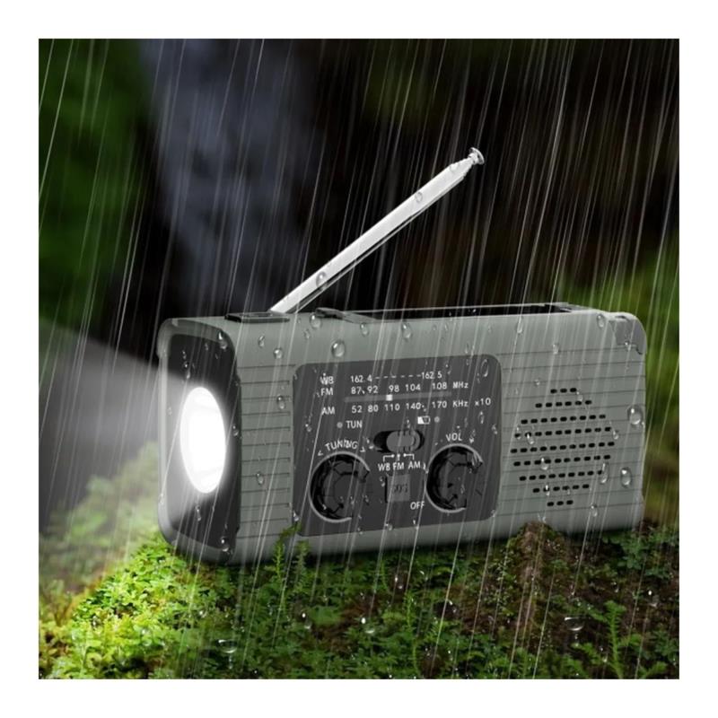 Φορητό Ηχείο Bluetooth Pristar YX318 με Φακό, Φορτιστή Ανάγκης 4000mAh & Ραδιόφωνο FM Γκρι