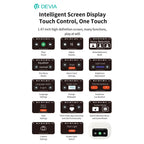 True Wireless Ακουστικά Bluetooth Devia EM405 ANC Pro3 με Οθόνη Λευκό