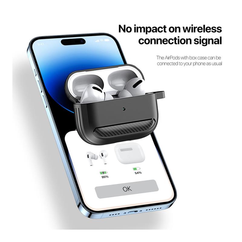 Θήκη TPU Dux Ducis PECB Apple AirPods 3 με Γάντζο Μαύρο