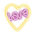 Neon LED Neolia NNE02 LOVE HEART (USB & On/Off) Μωβ - Λευκό