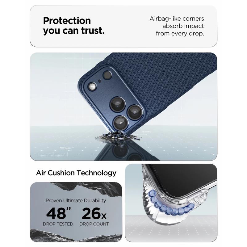 Θήκη Soft TPU Spigen Apple iPhone 18 Pro/ 17 Pro Liquid Air Σκούρο Μπλε