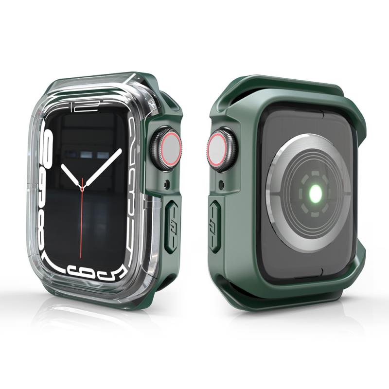Θήκη TPU & PC Devia Sport Apple Watch 7/ 8/ 9 41mm Shock Proof Πράσινο