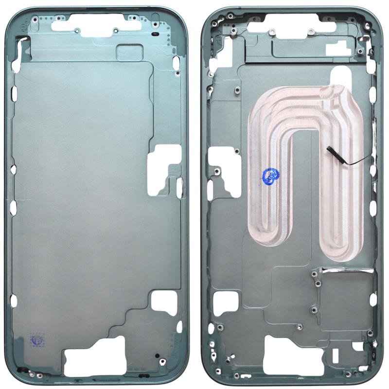 Μεσαίο Πλαίσιο Apple iPhone 16 5G με Πλήκτρο Κάμερας Τιρκουάζ (OEM)