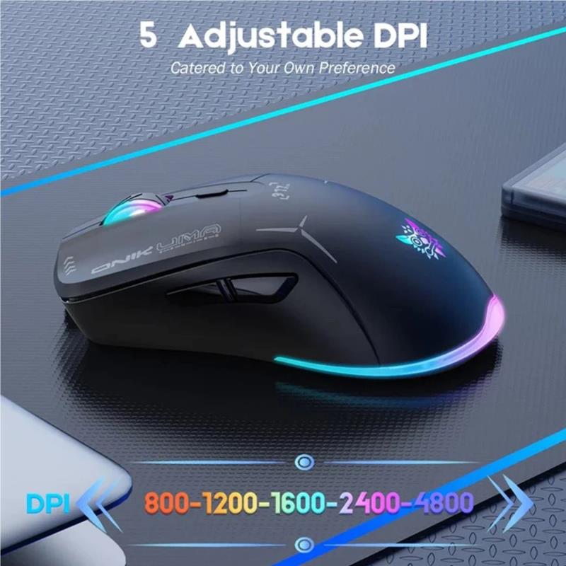 Ασύρματο Ποντίκι Onikuma CW917 Gaming RGB Μαύρο