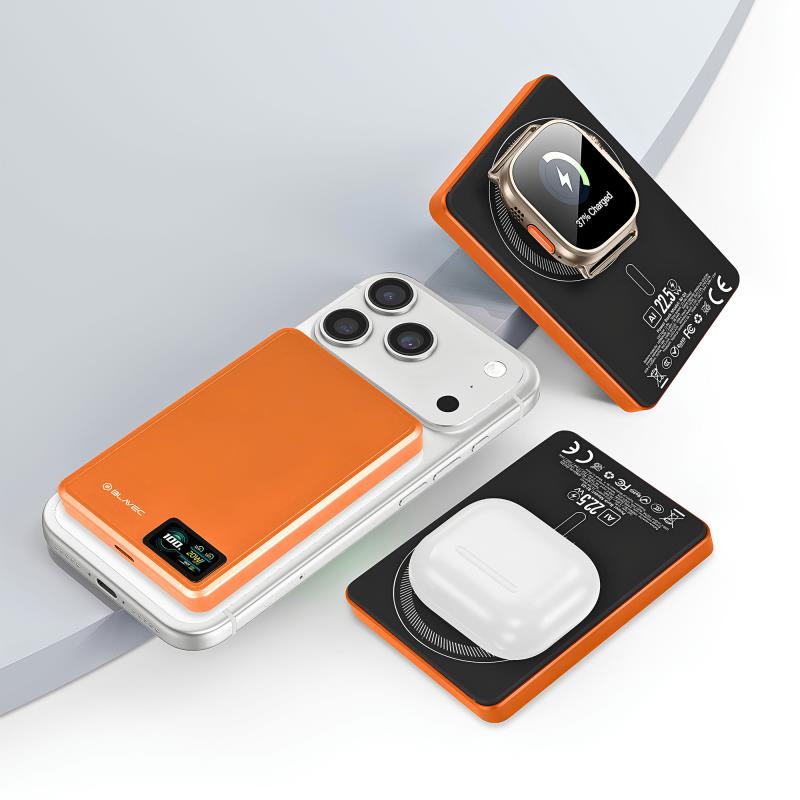 Φορτιστής Ανάγκης Blavec BJ-03 22.5W 10000mAh 3 σε 1 Magnetic Πορτοκαλί