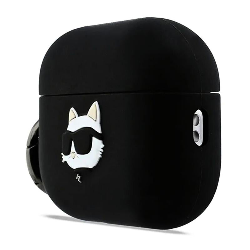Θήκη Σιλικόνης Karl Lagerfeld Apple AirPods Pro 3 (2025) Choupette Head 3D Μαύρο
