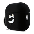 Θήκη Σιλικόνης Karl Lagerfeld Apple AirPods Pro 3 (2025) Choupette Head 3D Μαύρο