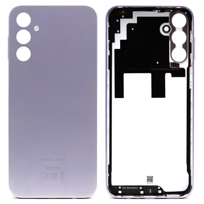 Καπάκι Μπαταρίας Samsung A145R Galaxy A14 Ασημί (Original)
