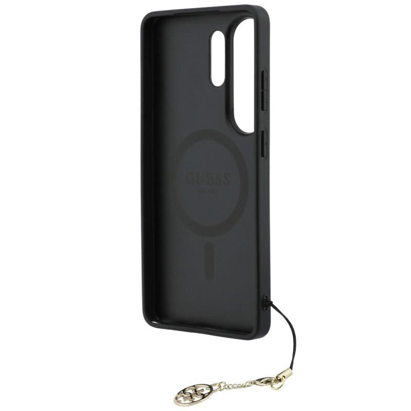 Θήκη PU Guess Samsung Galaxy S26 Ultra Hardcase Classic Logo Charm 4G Καφέ