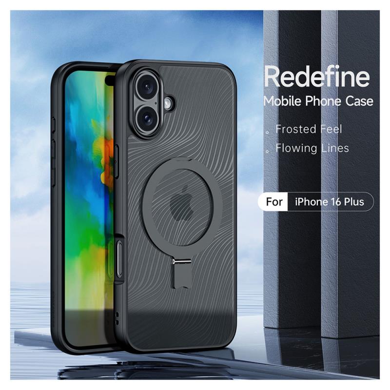 Θήκη TPU & PC Dux Ducis Aimo Magnetic MagSafe με Stand Apple iPhone 16 Plus Μαύρο