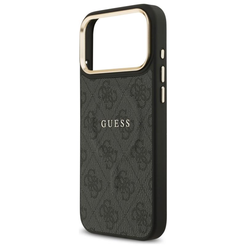Θήκη PU Guess MagSafe Apple iPhone 17 Pro Hardcase Classic 4G Μαύρο