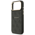 Θήκη PU Guess MagSafe Apple iPhone 18 Pro/ 17 Pro Hardcase Classic 4G Μαύρο