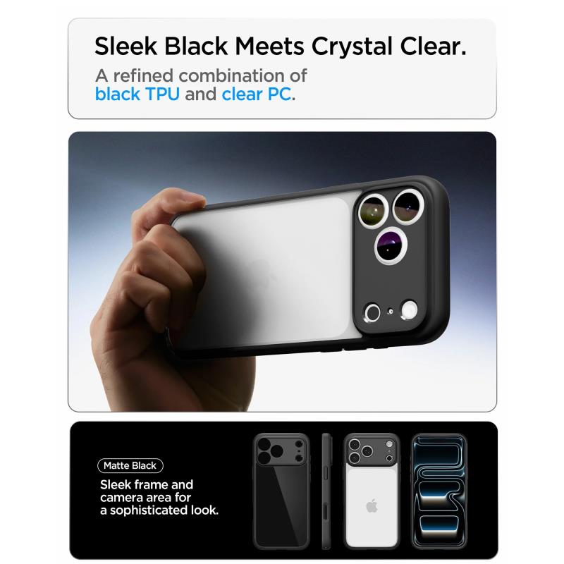 Θήκη TPU & PC Spigen Apple iPhone 18 Pro Max/ 17 Pro Max Ultra Hybrid Μαύρο
