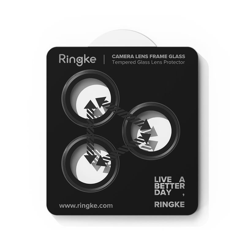 Tempered Glass Ringke Lens Frame για Τζαμάκι Κάμερας Apple iPhone 16 Pro/ 16 Pro Max/ 17 Pro/ 17 Pro Max Μαύρο (2 τεμ.)
