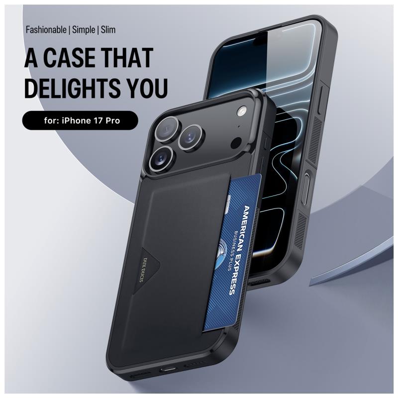 Θήκη TPU PU & PC Dux Ducis Pocard Apple iPhone 17 Pro Μαύρο