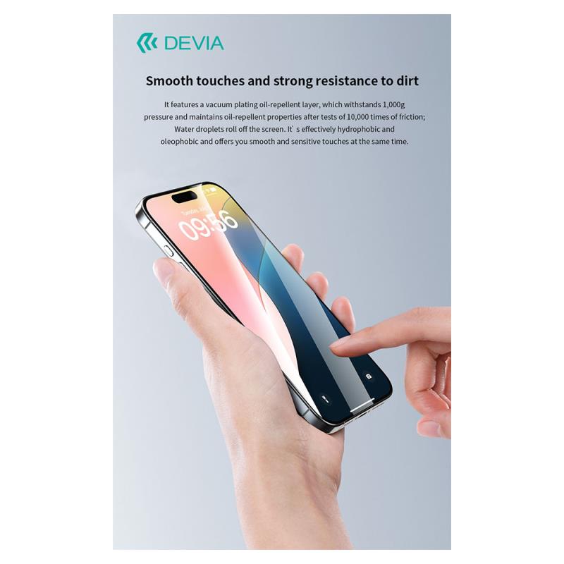 Tempered Glass Full Face Entire View Devia Apple iPhone 16 Plus Star Μαύρο (1 τεμ.)