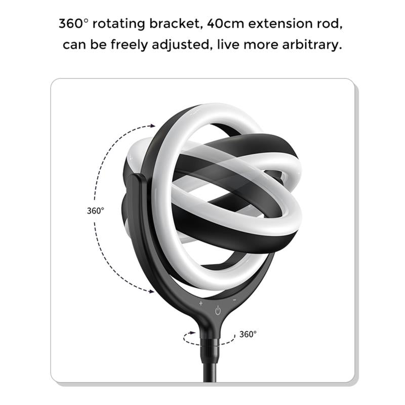 Επιδαπέδιο Τρίποδο Live Streaming με LED Ring Light Devia ES055 (12", 1.7m) Μαύρο