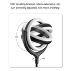 Επιδαπέδιο Τρίποδο Live Streaming με LED Ring Light Devia ES055 (12", 1.7m) Μαύρο