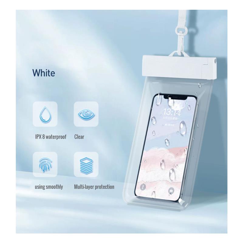 Waterproof Θήκη inos για Smartphones έως 6.9" Διάφανο-Λευκό