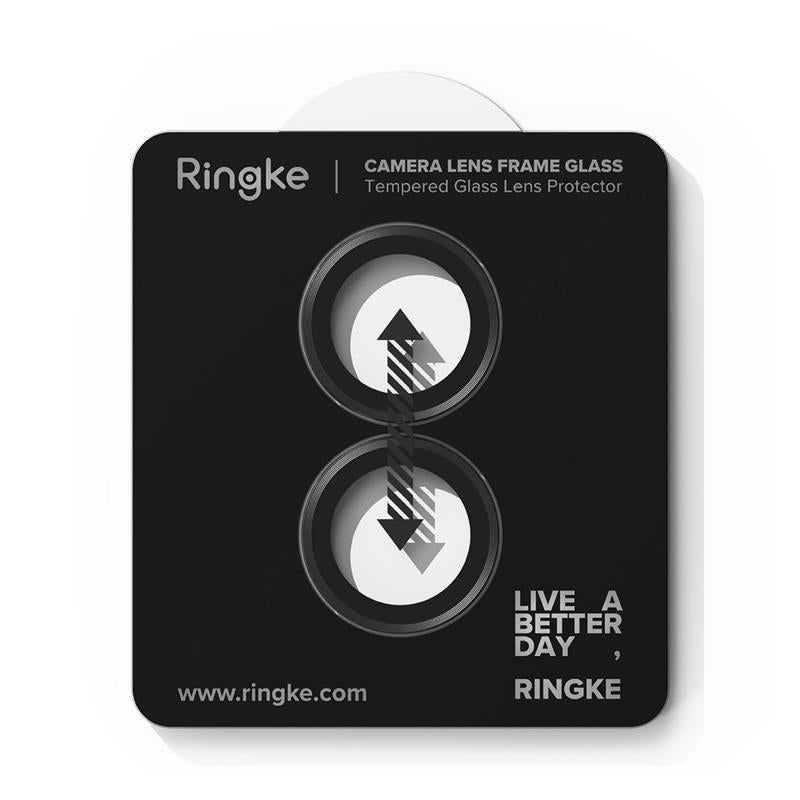 Tempered Glass Ringke Lens Frame για Τζαμάκι Κάμερας Apple iPhone 17 Μαύρο (2 τεμ.)