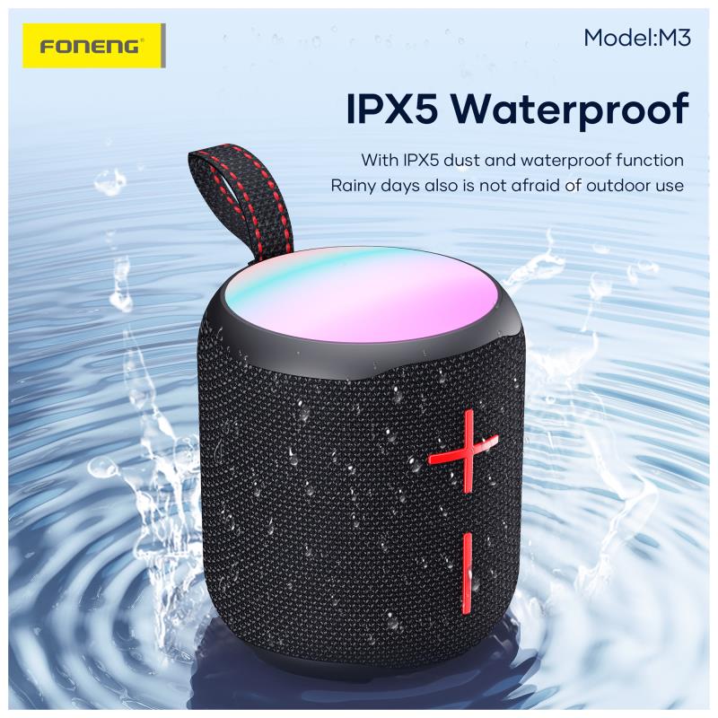 Φορητό Ηχείο Bluetooth Foneng M3 Deep Bass BT 5.4 2400mAh 10W Μαύρο