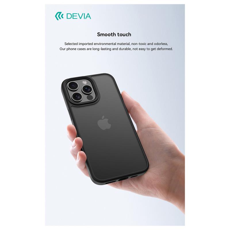 Θήκη TPU & PC Devia Apple iPhone 16 Plus Shock Proof Pino Μαύρο