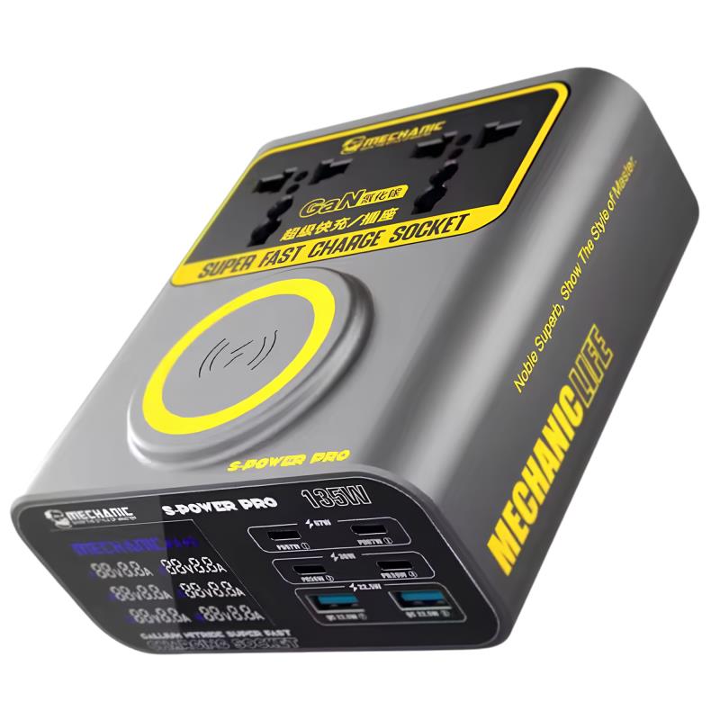 Πολυφορτιστής Πάγκου Service Mechanic C-Power 6P με Θύρες 2xUSB A & 4xUSB C & 1xΑσύρματη 135W PD / QC 3.0