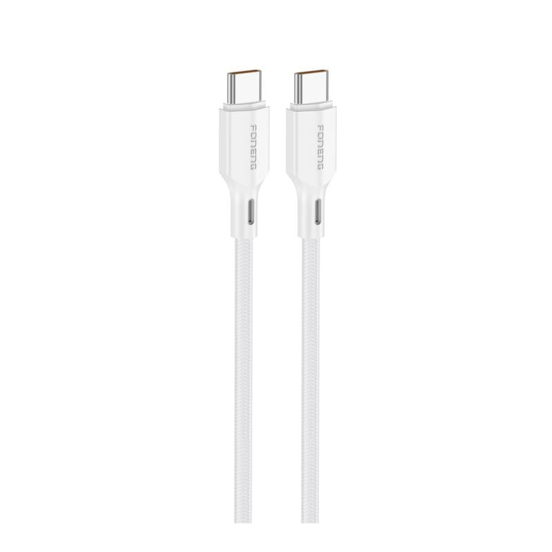 Καλώδιο Σύνδεσης USB 2.0 Foneng XS11 Braided USB C σε USB C 60W 1m Λευκό