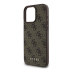 Θήκη PU Guess Apple iPhone 16 Pro Hardcase Classic Logo 4G Μαύρο