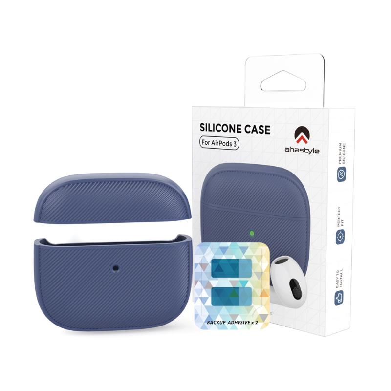 Θήκη Σιλικόνης AhaStyle PT177 Apple AirPods 3 Premium Σκούρο Μπλε