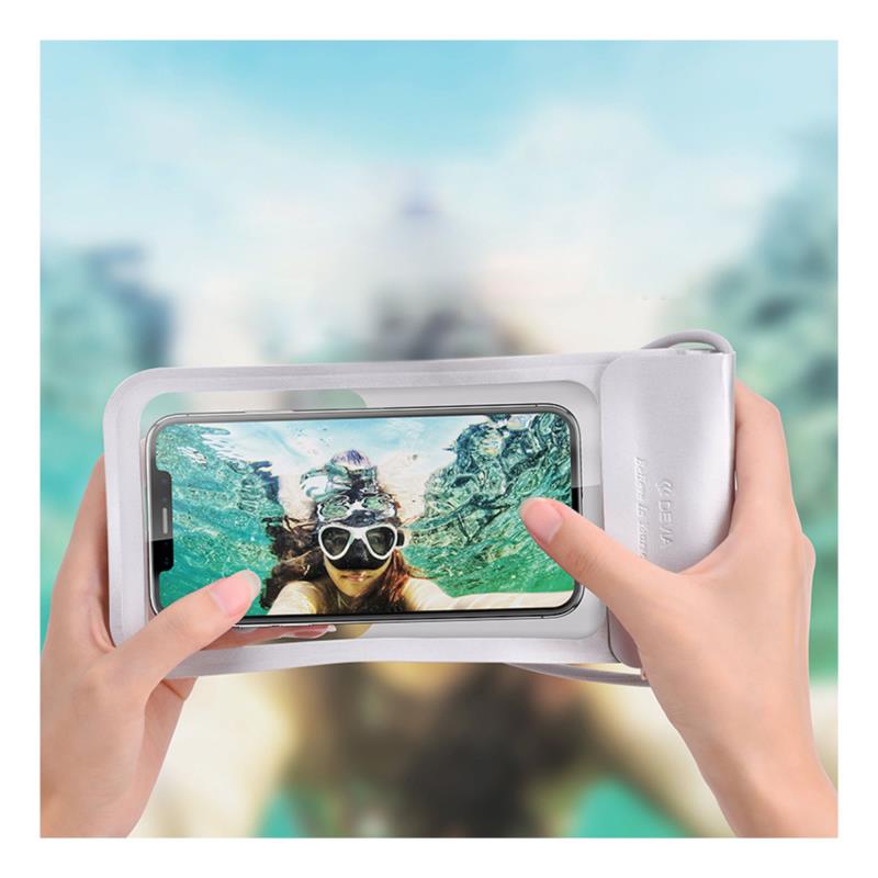 Waterproof Θήκη Devia EL158 Strong για Smartphones έως 6.9" Ασημί