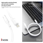 Καλώδιο Σύνδεσης USB 2.0 inos UltraCon USB C σε Lightning 27W 1m Λευκό