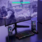 Ενσύρματα Ηχεία Onikuma L6 με Bluetooth 5.0 AUX 3.5 USB Sound Card 2x5W Μαύρο