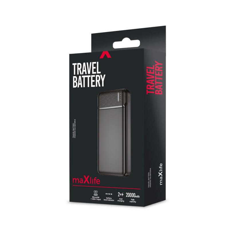 Φορτιστής Ανάγκης Maxlife MXPB-01 10W 20000mAh Μαύρο
