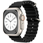 Λουράκι Σιλικόνης Ocean για Apple Watch 44/ 45/ 46/ 49mm Μαύρο (Ασυσκεύαστο)