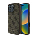Θήκη PU Guess Apple iPhone 16 Pro Hardcase Classic Logo 4G Καφέ