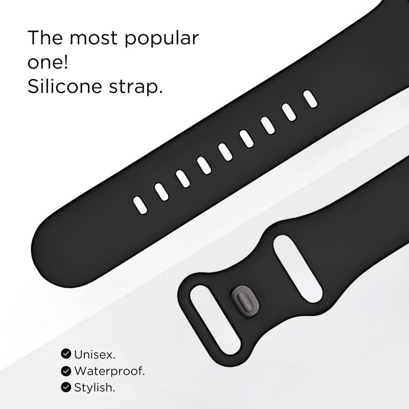 Λουράκι Σιλικόνης για Apple Watch 42/ 44/ 45/ 46/ 49mm Μαύρο (Ασυσκεύαστο)
