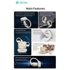True Wireless Ακουστικά Bluetooth Devia EM401 OWS Pro1 Μπεζ
