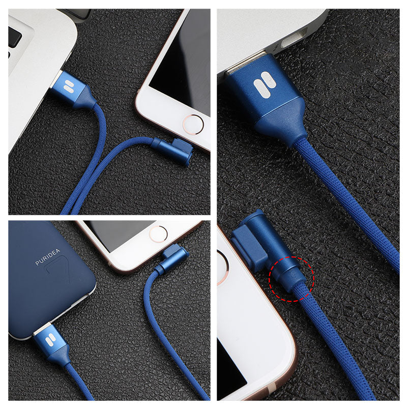 Καλώδιο Σύνδεσης USB 2.0 Puridea L23 USB A σε USB C 2.4A 1m Μπλε