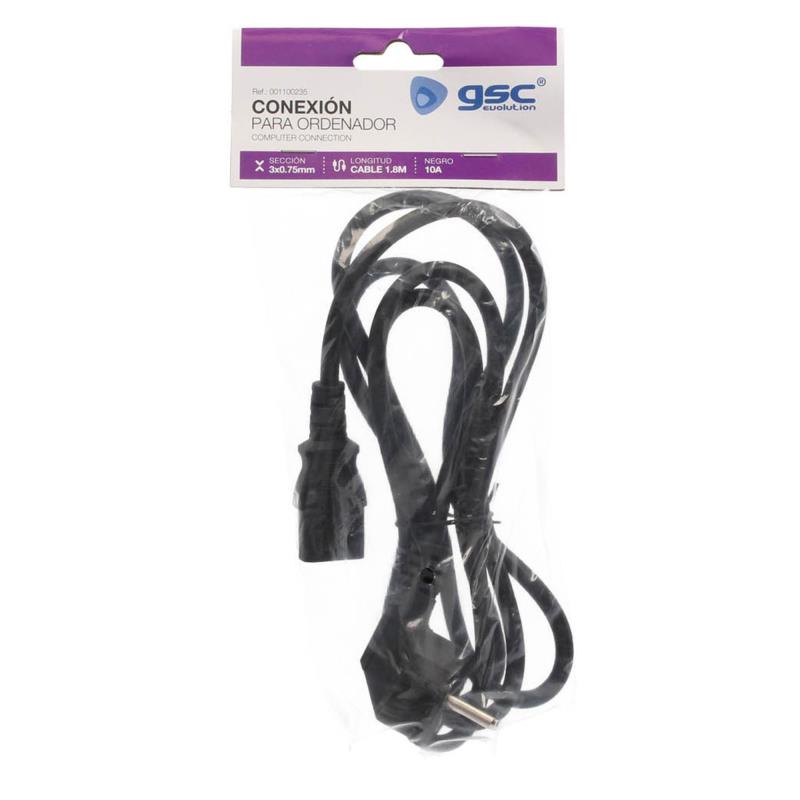 Καλώδιο Τροφοδοσίας GSC 3x0.75mm για Desktops 1.8m Μαύρο
