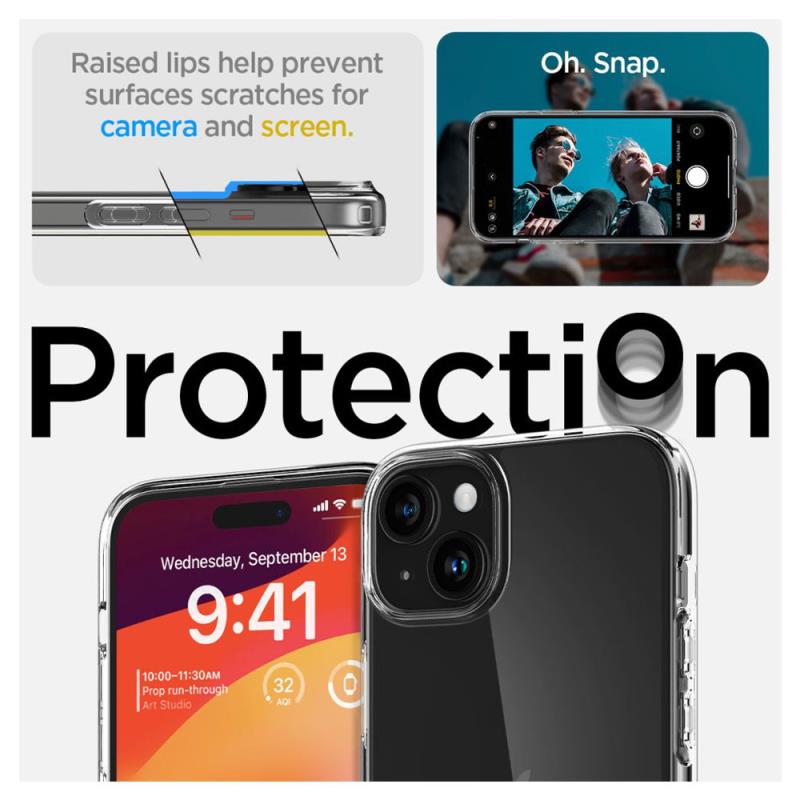 Θήκη TPU Spigen Liquid Crystal Apple iPhone 15 Διάφανο