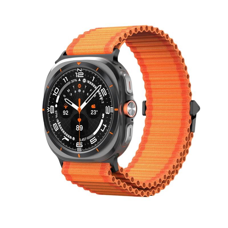 Λουράκι Nylon Woven Dux Ducis Samsung Watch Ultra 47mm YC Πορτοκαλί