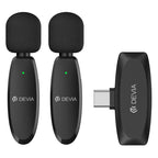 Ασύρματα Μικρόφωνα Devia Lite1 2 σε 1 USB C Μαύρο