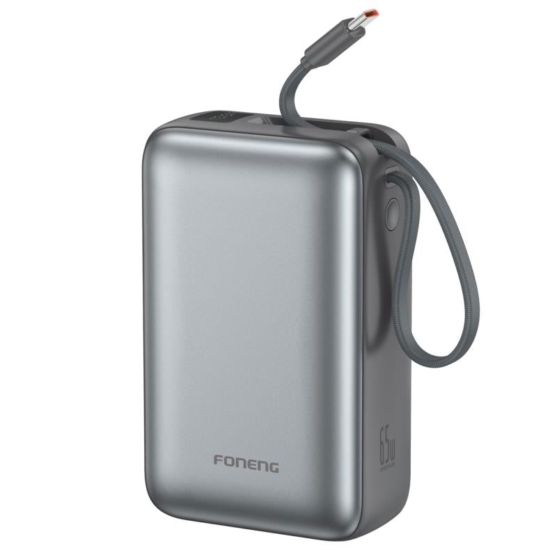 Φορτιστής Ανάγκης Foneng PX128 65W 30000mAh Σκούρο Γκρι