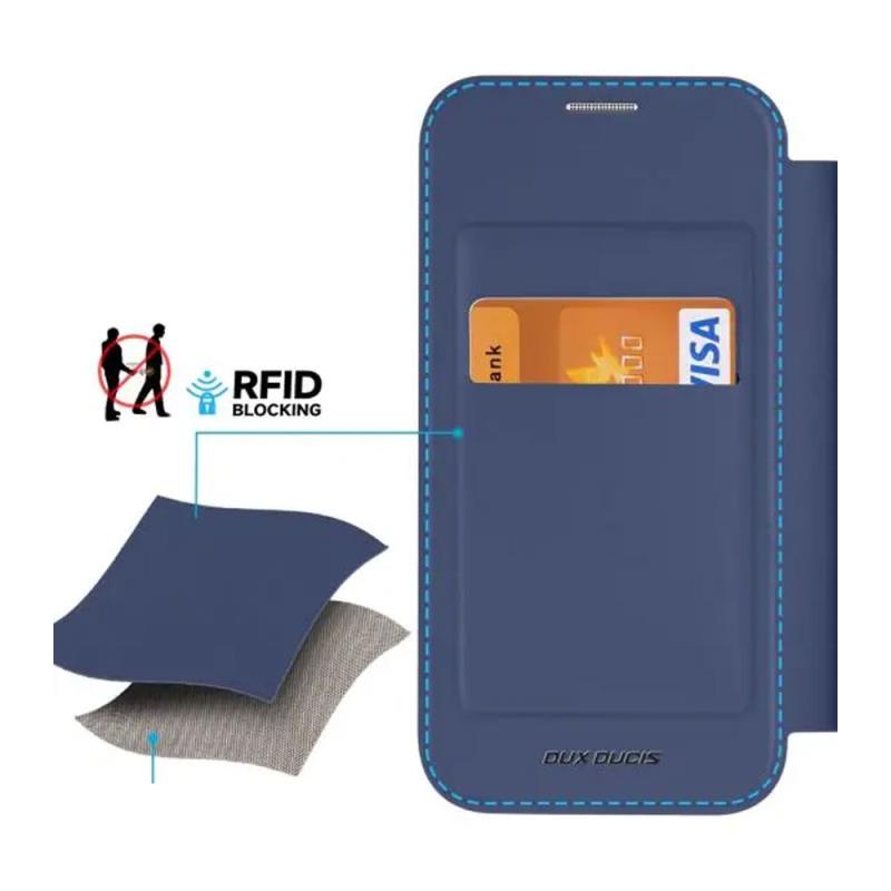 Θήκη Flip Dux Ducis Apple iPhone 15 Plus Wallet Skin X Pro Μπλε