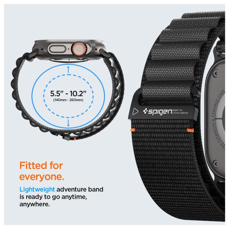 Λουράκι Spigen WBF1 Apple Watch (44/ 45/ 46/ 49mm) Μαύρο