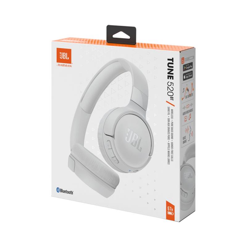 Ασύρματα Ακουστικά Κεφαλής JBL Tune 520BT Λευκό